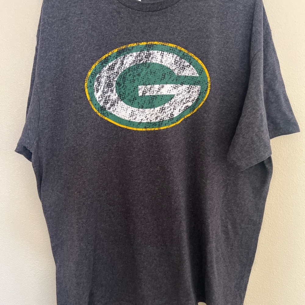 NFL T-Shirt Mens XL Charcoal Green Bay Packers Short Sleeve Graphic Tee NFL Team
